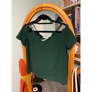 Scalloped off the shoulder top